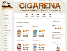 Tablet Screenshot of cigarena.com